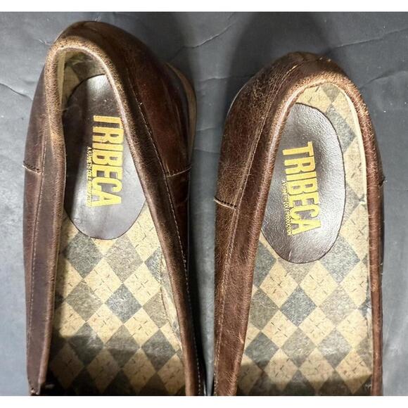 Vintage Y2K Tribeca Plaid Leather Fringe Chunky 90s Baddie Platform Heels 10M - Picture 3 of 13